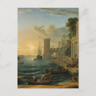 De inscheping van de koningin van Sheba Briefkaart