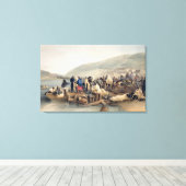 De inscheping van de Zieke bij Balaklava Canvas Afdruk (Insitu (Houten vloer))