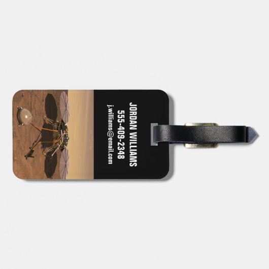 De Insight Lander opererend op het oppervlak van M Bagagelabel (Achterkant horizontaal)