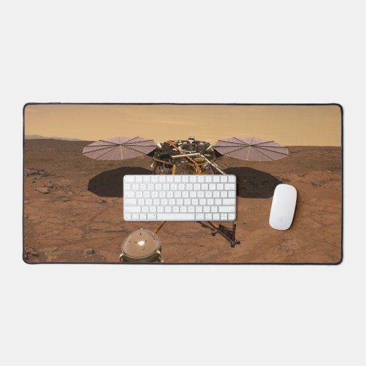 De Insight Lander opererend op het oppervlak van M Bureaumat (Keyboard & Muis)