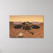 De Insight Lander opererend op het oppervlak van M Canvas Afdruk (Voorkant)