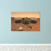 De Insight Lander opererend op het oppervlak van M Canvas Afdruk (Insitu (Houten vloer))