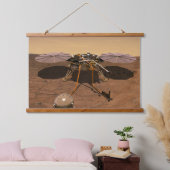 De Insight Lander opererend op het oppervlak van M Hangend Wandkleed (Slaapkamer)