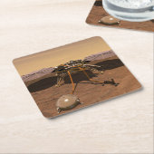 De Insight Lander opererend op het oppervlak van M Kartonnen Onderzetters (Schuin)