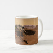 De Insight Lander opererend op het oppervlak van M Koffiemok (Voorkant rechts)