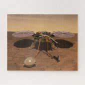 De Insight Lander opererend op het oppervlak van M Legpuzzel (Horizontaal)