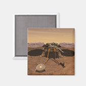 De Insight Lander opererend op het oppervlak van M Magneet (Voorkant / Achterkant)