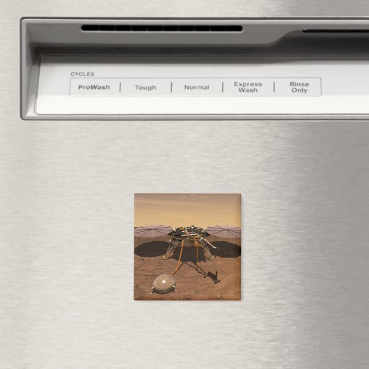 De Insight Lander opererend op het oppervlak van M Magneet (Insitu (Vaatwasser))