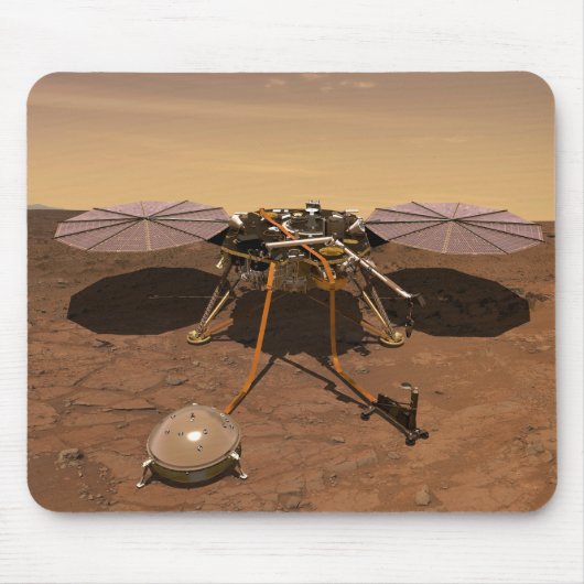 De Insight Lander opererend op het oppervlak van M Muismat (Voorkant)