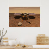 De Insight Lander opererend op het oppervlak van M Poster (Keuken)