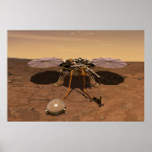 De Insight Lander opererend op het oppervlak van M Poster (Voorkant)