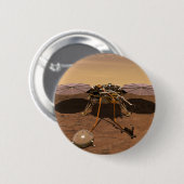 De Insight Lander opererend op het oppervlak van M Ronde Button 5,7 Cm (Voorkant /achterkant)