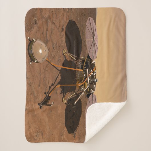 De Insight Lander opererend op het oppervlak van M Sherpa Deken (Voorkant)