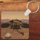 De Insight Lander opererend op het oppervlak van M Sleutelhanger (Achterkant)