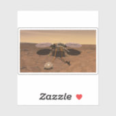 De Insight Lander opererend op het oppervlak van M Sticker (Vel)
