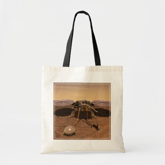 De Insight Lander opererend op het oppervlak van M Tote Bag (Voorkant)