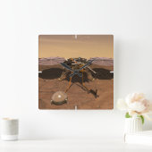 De Insight Lander opererend op het oppervlak van M Vierkante Klok (Huis)