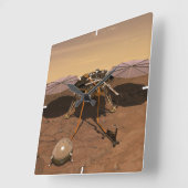 De Insight Lander opererend op het oppervlak van M Vierkante Klok (Hoek)