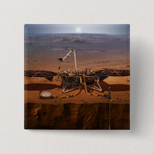 De Insight Lander Vierkante Button 5,1 Cm (Voorkant)
