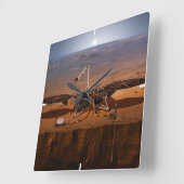 De Insight Lander Vierkante Klok (Hoek)