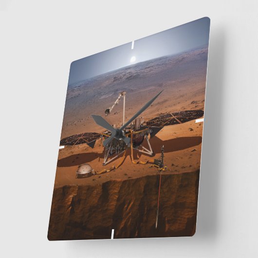 De Insight Lander Vierkante Klok (Hoek)