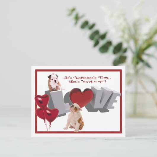 De Inslag van de buldog het omhoog het Briefkaart (Staand voorkant)