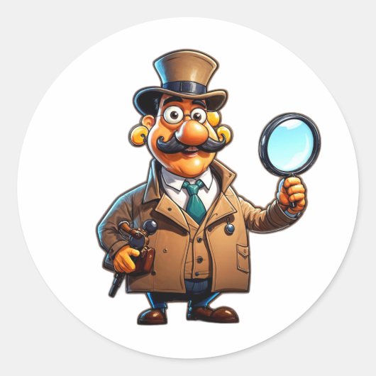 De Inspecteur Ronde Sticker (Voorkant)