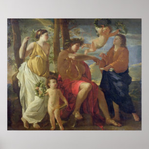 De inspiratie van de dichter poster