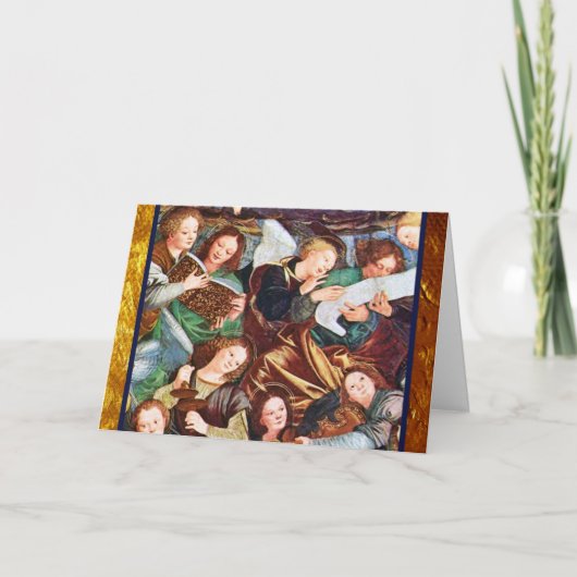 De Inspiratie van de Engelen van de musicus Feestdagen Kaart (Voorkant)