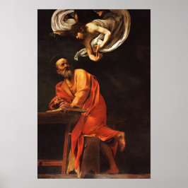 De inspiratie van de heilige Matteüs Poster