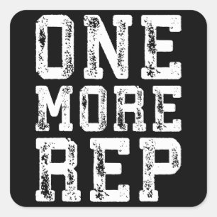 De Inspiratie van het werkresultaat - één meer Rep Vierkante Sticker
