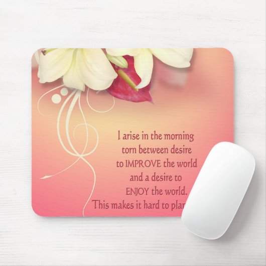 De inspiratie van vandaag muismat (Met muis)