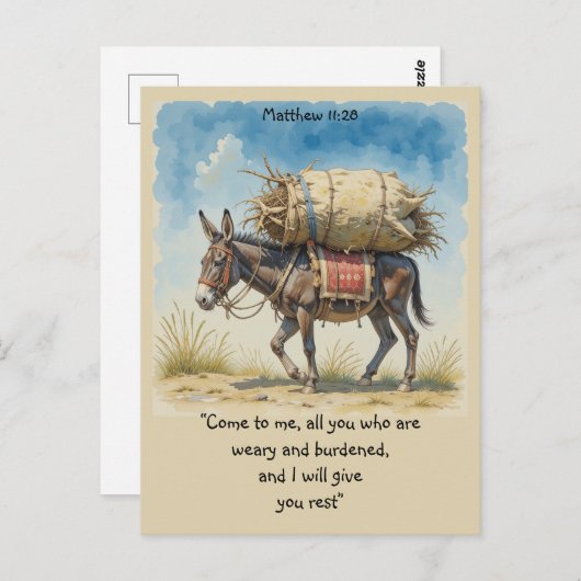 De Inspirerend bijbeltekst citeert Matt Briefkaart (Voorkant / Achterkant)