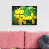 De Inspirerend Bloemen van het Citaat van het leve Canvas Afdruk (Insitu (Woonkamer))