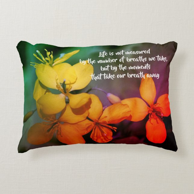 De Inspirerend Bloemen van het Leven Abstracte Cit Accent Kussen (Voorkant)