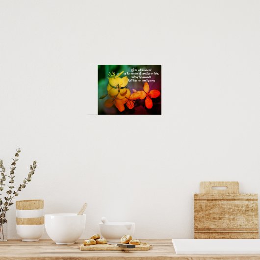 De Inspirerend Bloemen van het Leven Abstracte Cit Poster (Keuken)