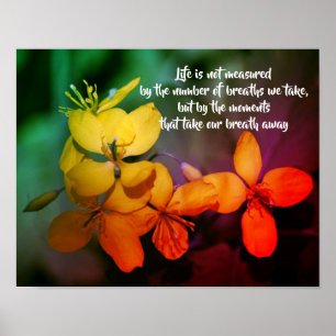 De Inspirerend Bloemen van het Leven Abstracte Cit Poster