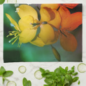 De Inspirerend Bloemen van het Leven Abstracte Cit Theedoek (Gevouwen)