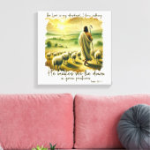 De Inspirerend Christelijke Heer is mijn Herder Canvas Afdruk (Insitu (Woonkamer))
