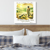 De Inspirerend Christelijke Heer is mijn Herder Canvas Afdruk (Insitu (Slaapkamer))