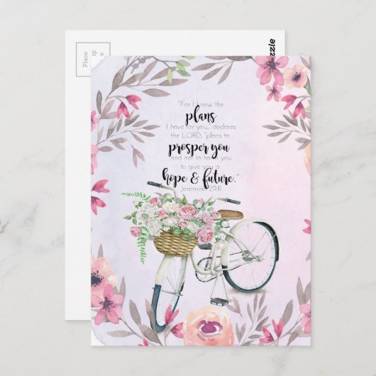 De Inspirerend Fiets van het 29:11 van Jeremiah Briefkaart (Voorkant / Achterkant)