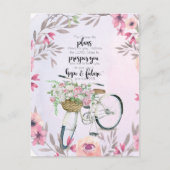 De Inspirerend Fiets van het 29:11 van Jeremiah Briefkaart (Voorkant)