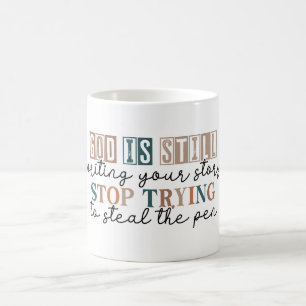 De Inspirerend God schrijft je verhaal Koffiemok