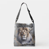 De Inspirerend leeuw van Juda Jesaja 41:10 Crossbody Tas (Achterkant)