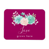 De Inspirerend liefde van het Citaat groeit hier F Magneet (Horizontaal)