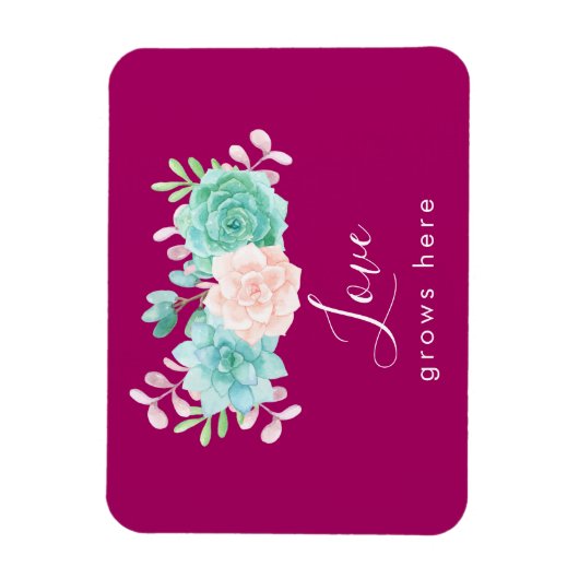 De Inspirerend liefde van het Citaat groeit hier F Magneet (Verticaal)