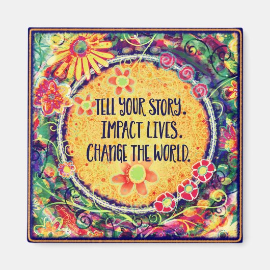 De Inspirerend offerte voor de wereld  wijzigen Magneet (Voorkant)