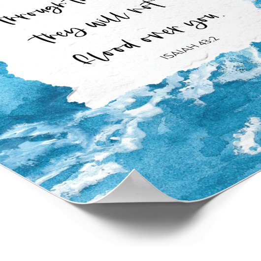 De Inspirerend Schrift citeert oceaangolven Poster (Hoek)