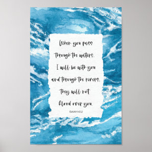 De Inspirerend Schrift citeert oceaangolven Poster