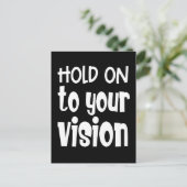 De inspirerende woorden houden aan uw Vision White Briefkaart (Staand voorkant)